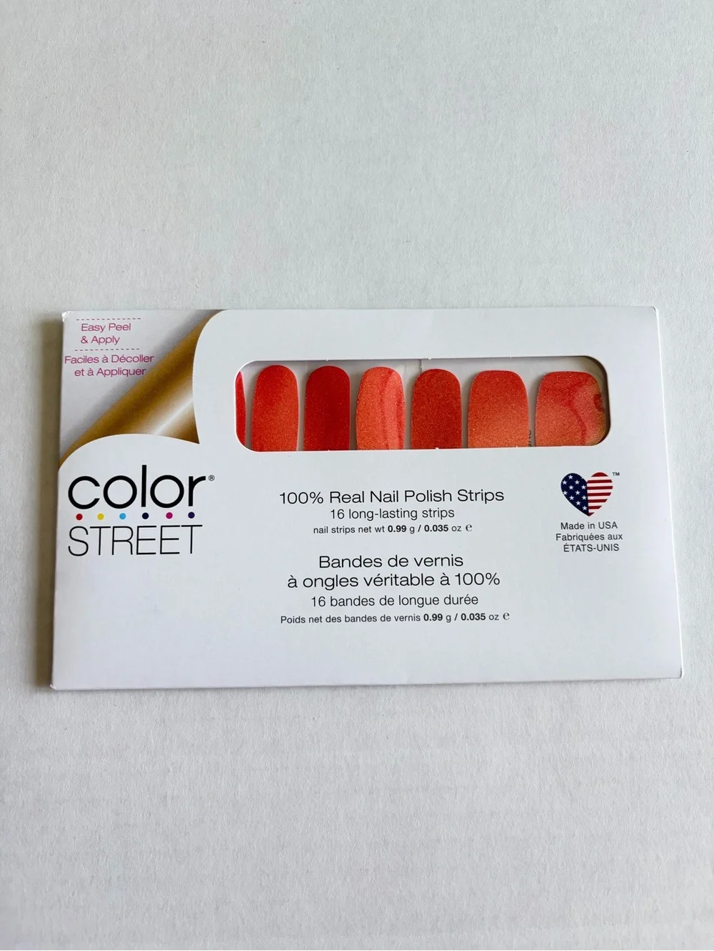 *Retired* Color Street: Heat Wave | Orange Red Gold Summer Beach Shimmer Bright